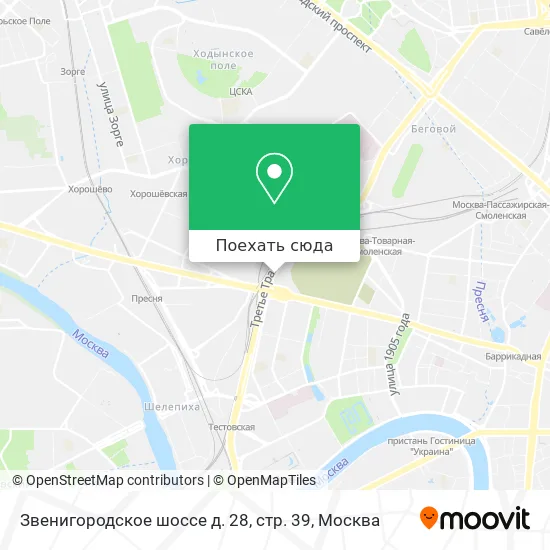 Карта Звенигородское шоссе д. 28, стр. 39