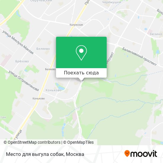 Карта Место для выгула собак