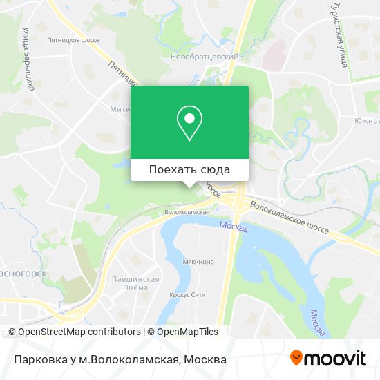 Карта Парковка у м.Волоколамская