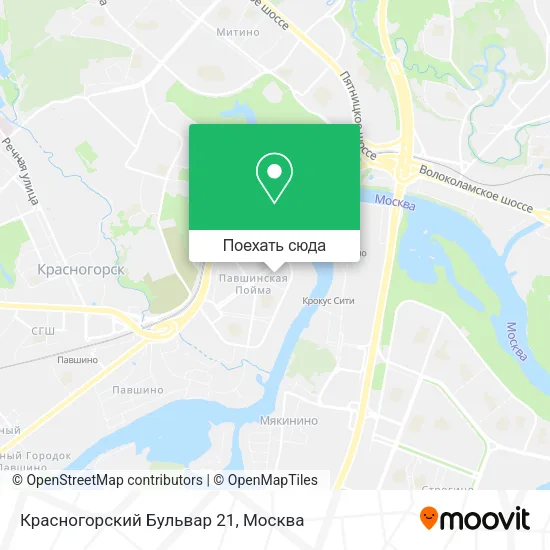 Карта Красногорский Бульвар 21