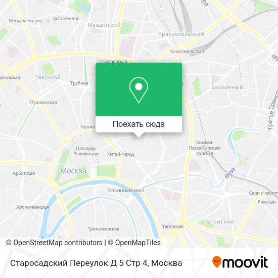 Карта Старосадский Переулок Д 5 Стр 4