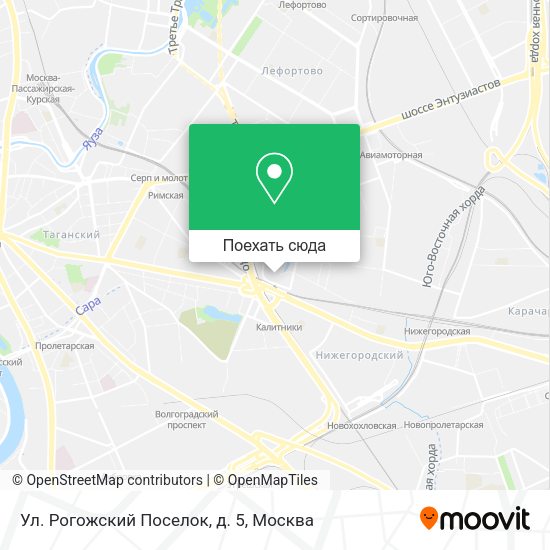 Карта Ул. Рогожский Поселок, д. 5