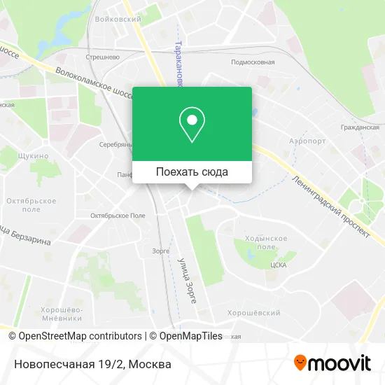 Карта Новопесчаная 19/2
