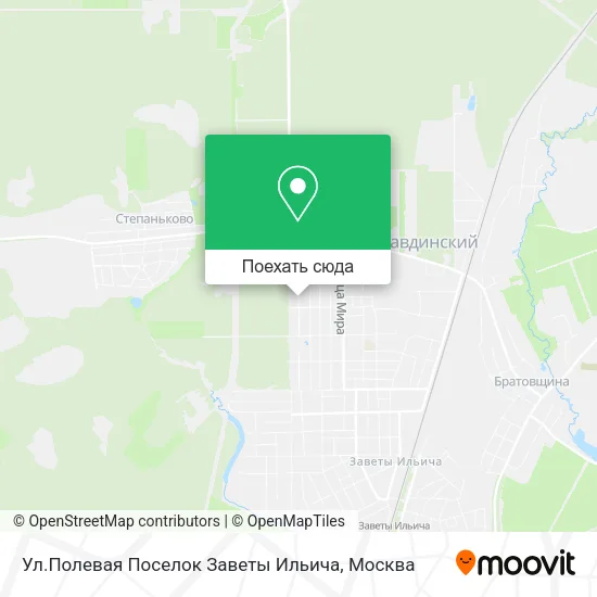 Карта Ул.Полевая Поселок Заветы Ильича