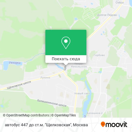 Карта автобус 447 до ст.м. "Щелковская"