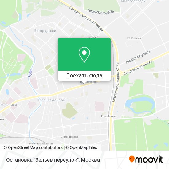 Карта Остановка "Зельев переулок"