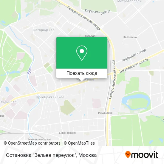 Карта Остановка "Зельев переулок"