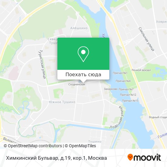 Карта Химкинский Бульвар, д.19, кор.1
