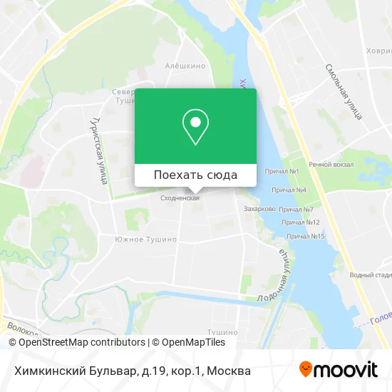 Карта Химкинский Бульвар, д.19, кор.1