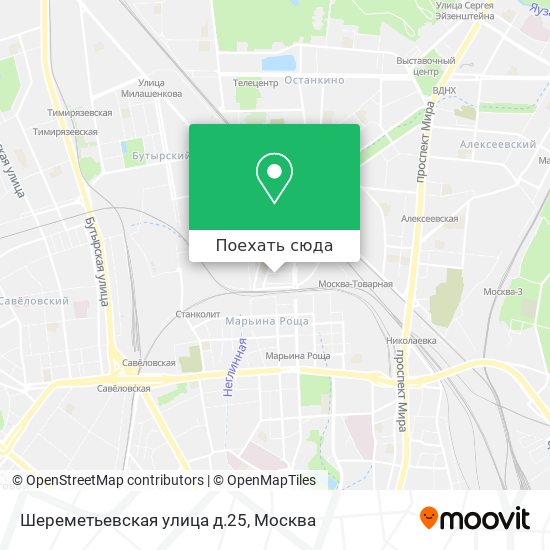 Карта Шереметьевская улица д.25