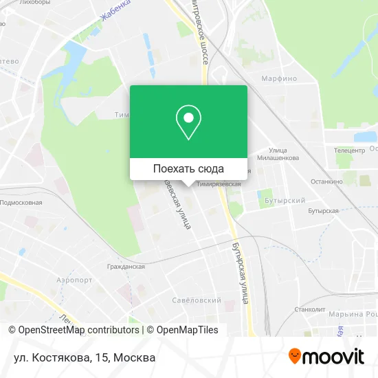 Карта ул. Костякова, 15