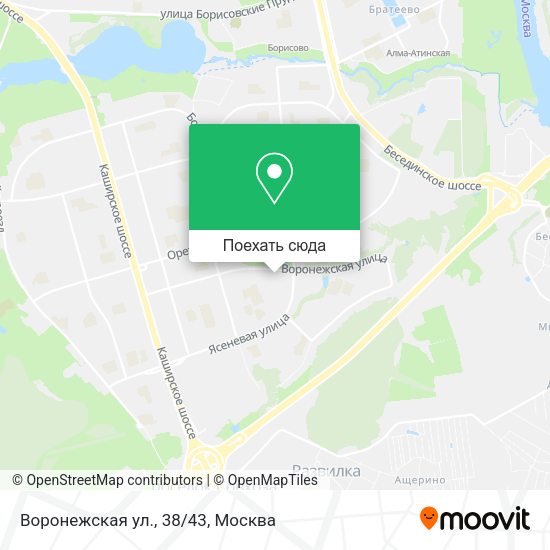 Карта Воронежская ул., 38/43