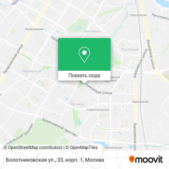 Карта Болотниковская ул., 33, корп. 1