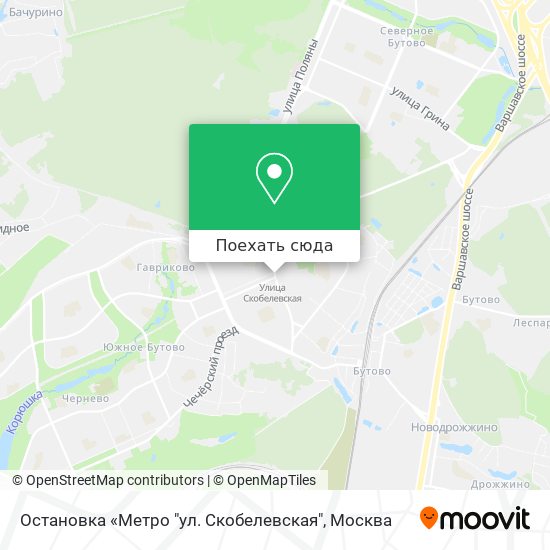 Карта Остановка «Метро "ул. Скобелевская"