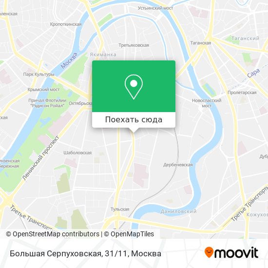 Карта Большая Серпуховская, 31/11