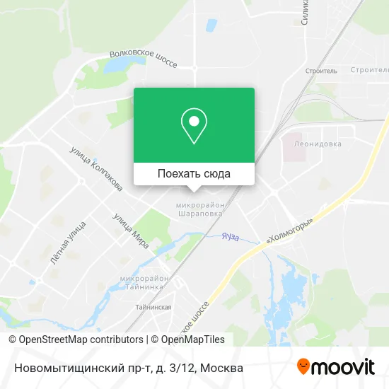 Карта Новомытищинский пр-т, д. 3/12