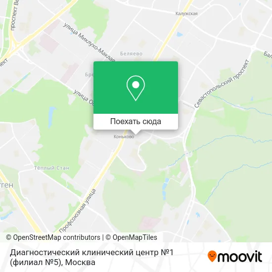 Карта Диагностический клинический центр №1 (филиал №5)