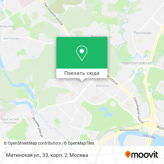 Карта Митинская ул., 33, корп. 2