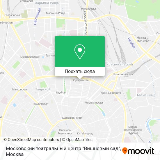Карта Московский театральный центр "Вишневый сад"