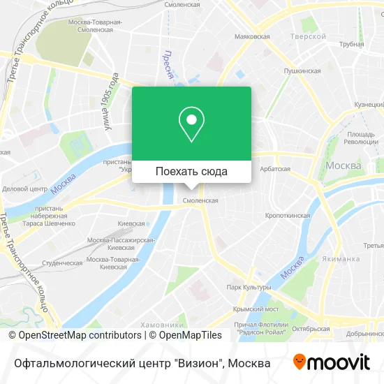 Карта Офтальмологический центр "Визион"