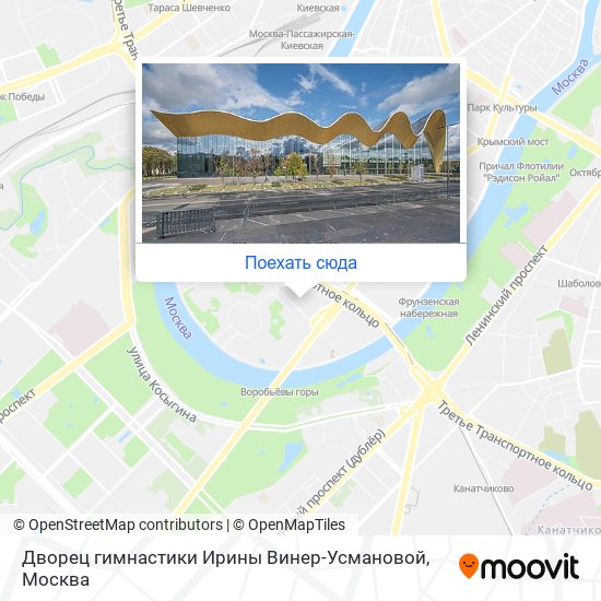 Карта Дворец гимнастики Ирины Винер-Усмановой