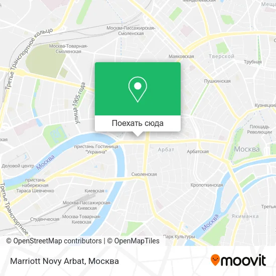 Карта Marriott Novy Arbat
