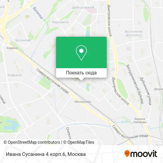 Карта Ивана Сусанина 4 корп.6