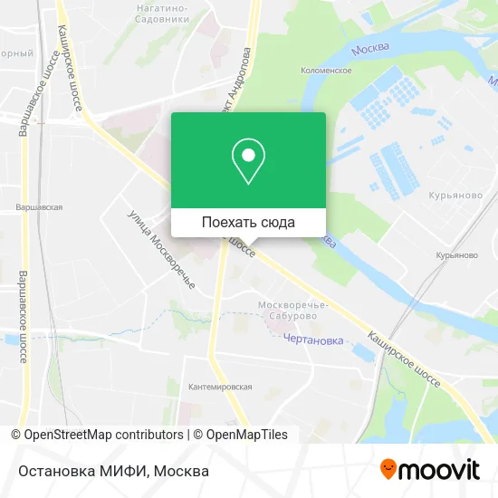 Карта Остановка МИФИ