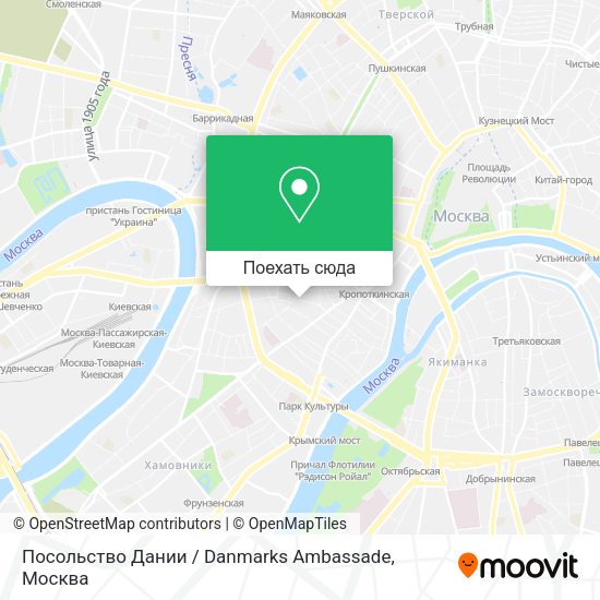 Карта Посольство Дании / Danmarks Ambassade