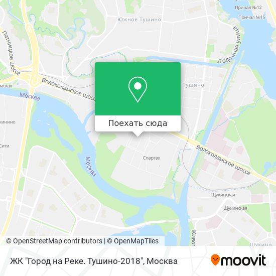 Карта ЖК "Город на Реке. Тушино-2018"
