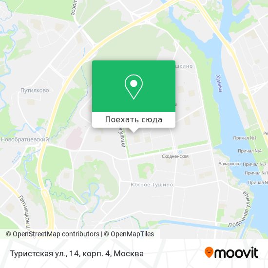 Карта Туристская ул., 14, корп. 4