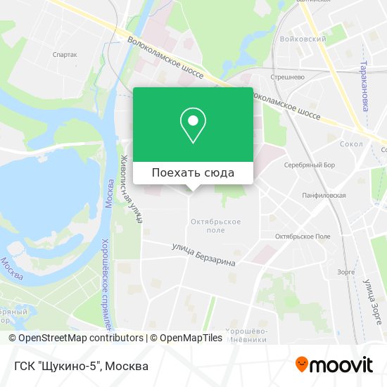 Карта ГСК "Щукино-5"
