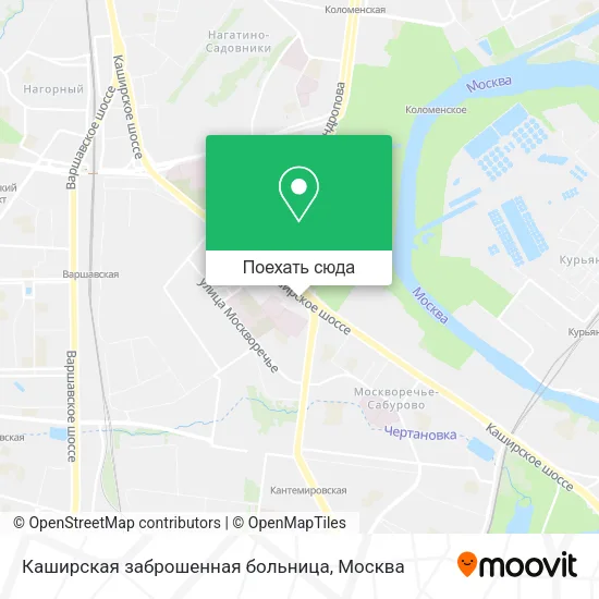 Карта Каширская заброшенная больница