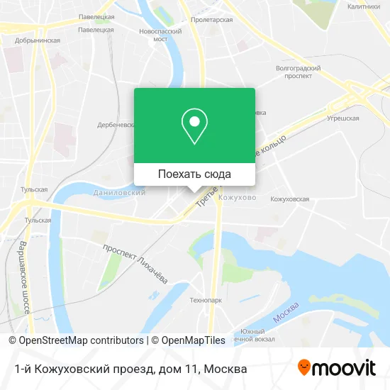 Карта 1-й Кожуховский проезд, дом 11