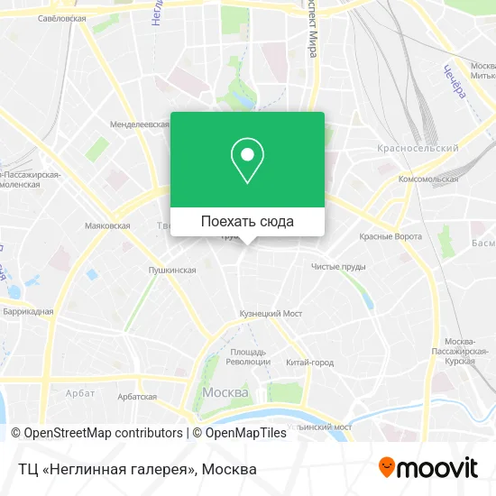 Карта ТЦ «Неглинная галерея»