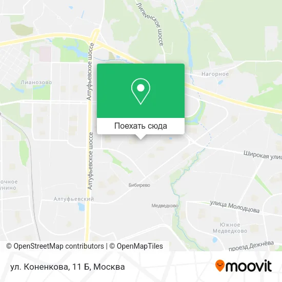Карта ул. Коненкова, 11 Б