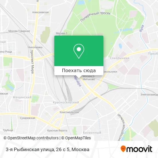 Карта 3-я Рыбинская улица, 26 с 5