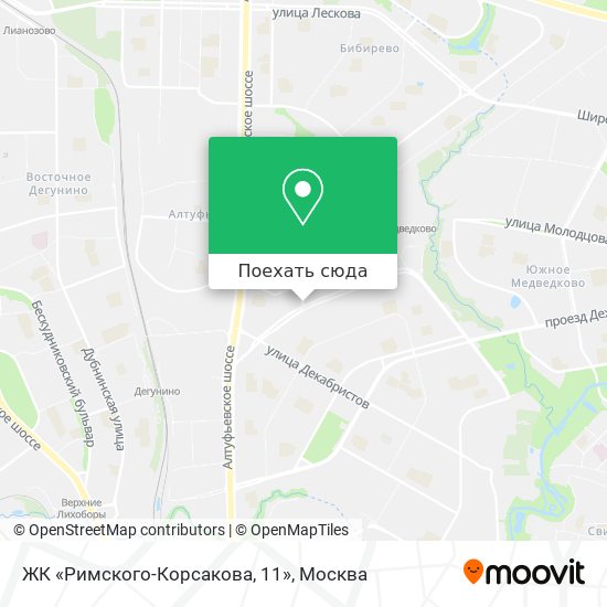 Карта ЖК «Римского-Корсакова, 11»
