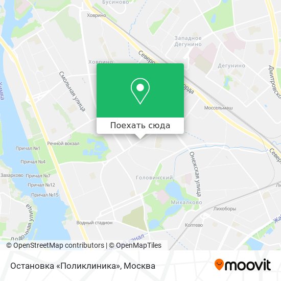Карта Остановка «Поликлиника»