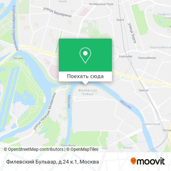 Карта Филевский Бульвар, д.24 к.1