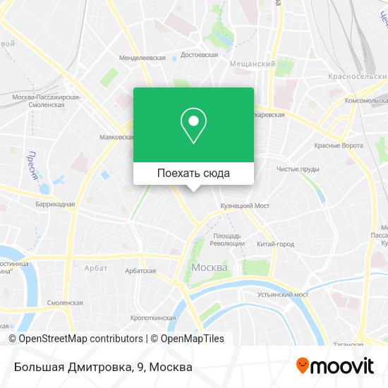 Карта Большая Дмитровка, 9