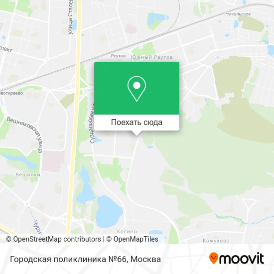 Карта Городская поликлиника №66
