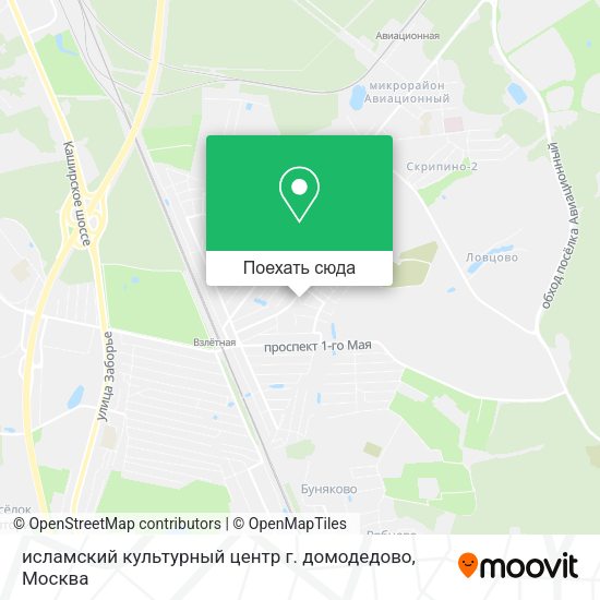 Карта исламский культурный центр г. домодедово