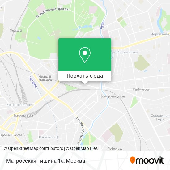 Карта Матросская Тишина 1а