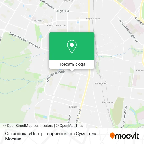 Карта Остановка «Центр творчества на Сумском»