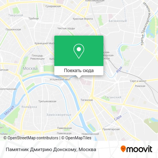 Карта Памятник Дмитрию Донскому