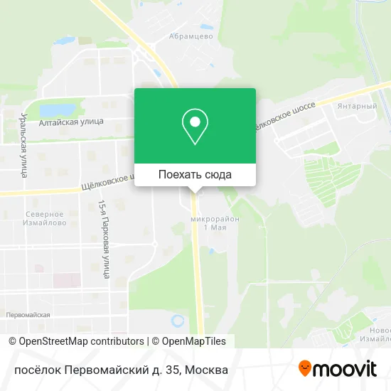 Карта посёлок Первомайский д. 35