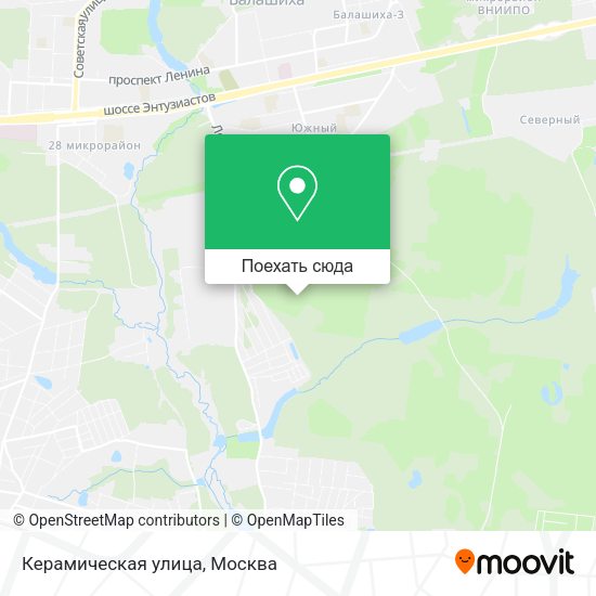 Карта Керамическая улица