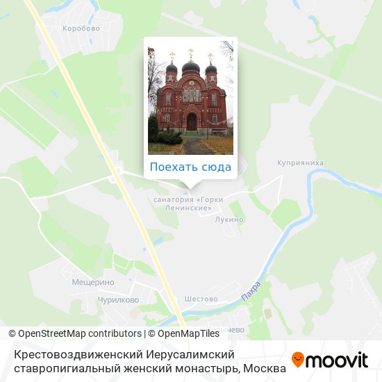 Карта Крестовоздвиженский Иерусалимский ставропигиальный женский монастырь