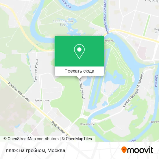 Карта пляж на гребном